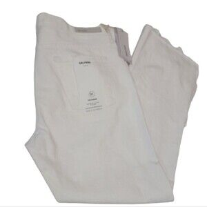 GRLFRND The Maran Wide Leg Split Hem Mid Rise White Jeans NWT size 31